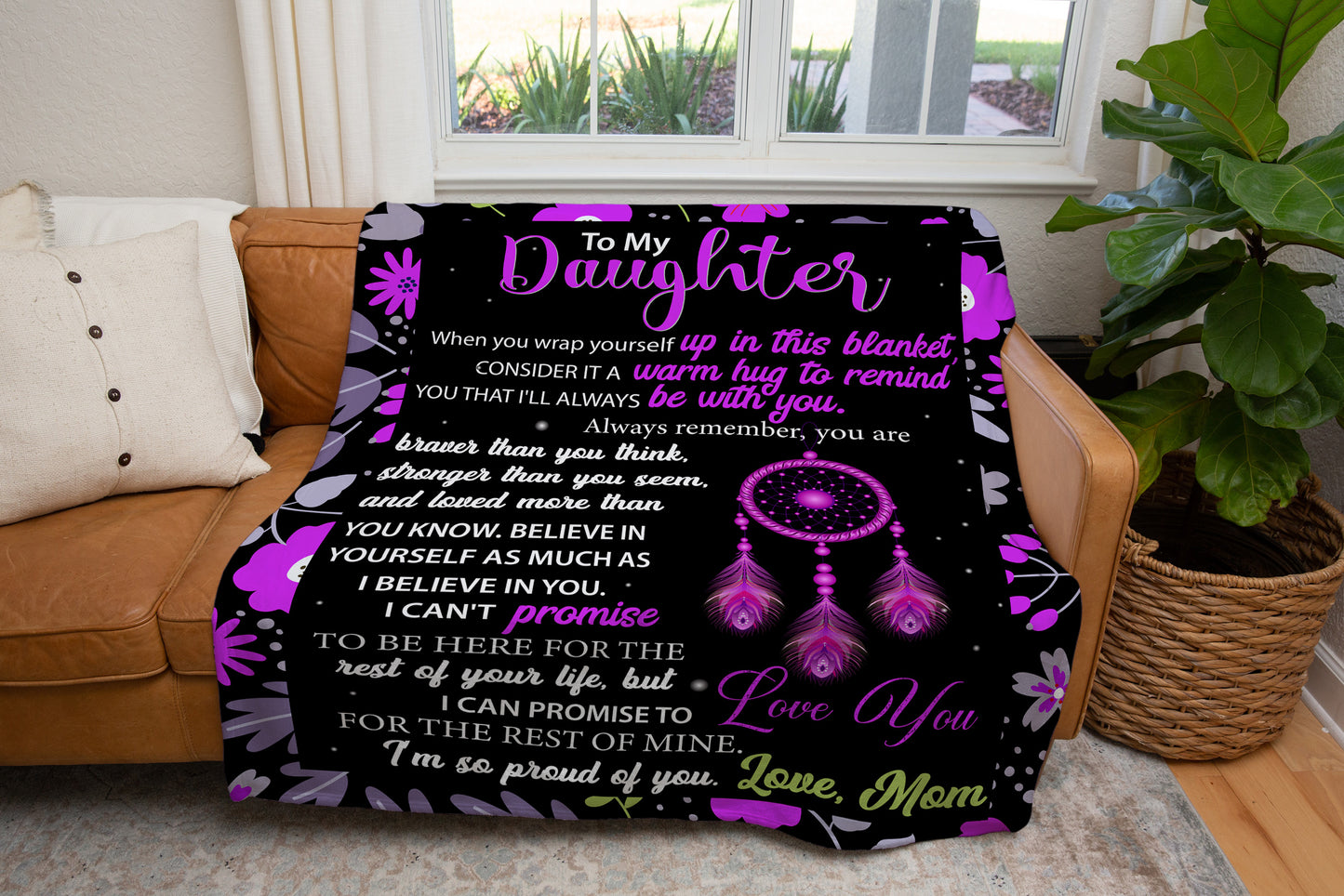 To My Daughter - I'm So Proud Of You -Premium Mink Sherpa Blanket 50x60