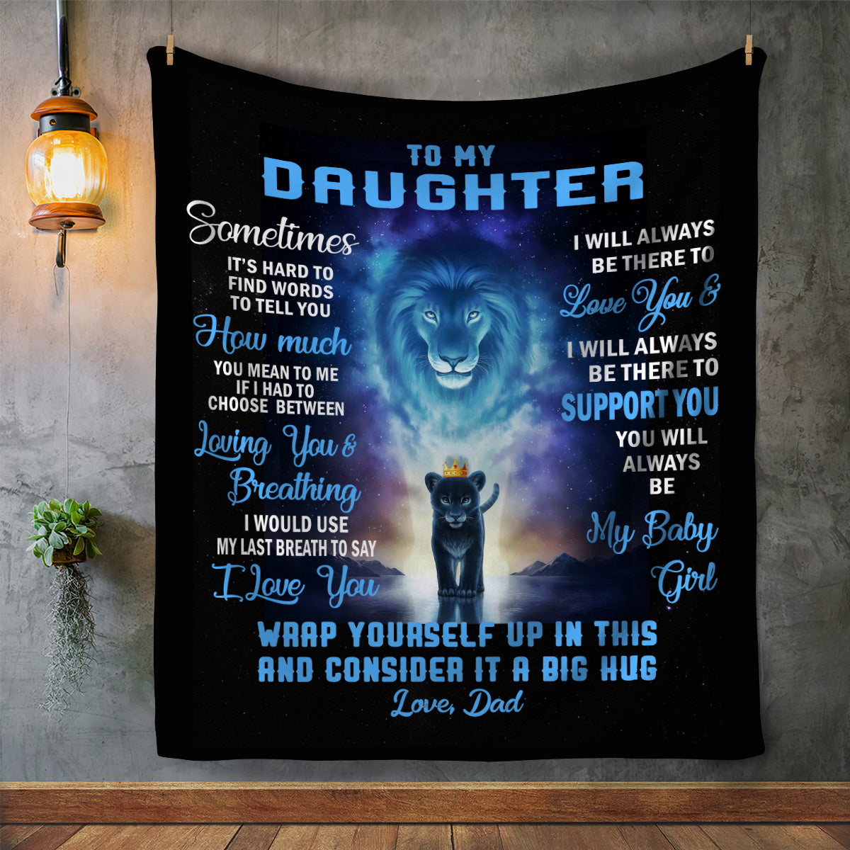 To My Daughter - You Will Always Be My Baby Girl -  Premium Mink Sherpa Blanket 50x60