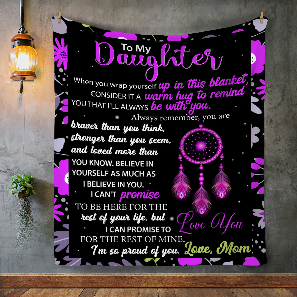 To My Daughter - I'm So Proud Of You -Premium Mink Sherpa Blanket 50x60