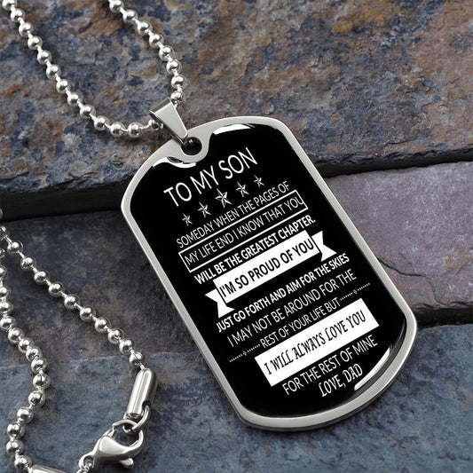 To My Son - Dog Tag Necklace