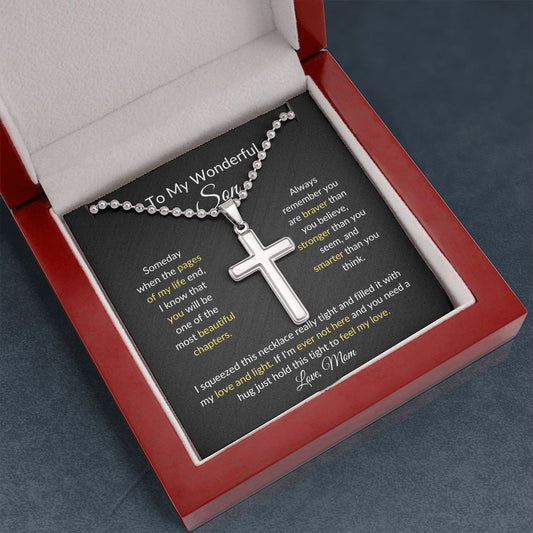 Wonderful Son - Stainless Cross Necklace with Ball Chain