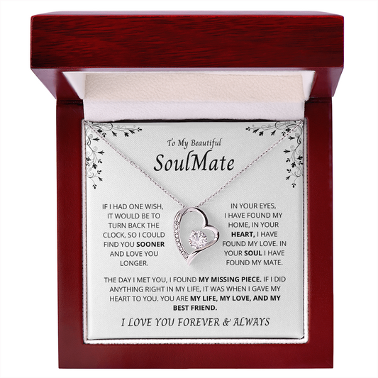 To My Beautiful Soulmate - Forever Love Necklace