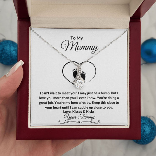 To My Mommy - Love, Your Tummy - Alluring Beauty Necklace