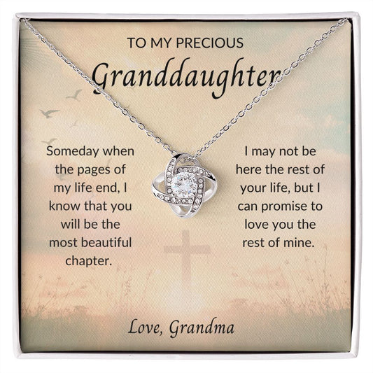 Precious Granddaughter - Love Knot Necklace