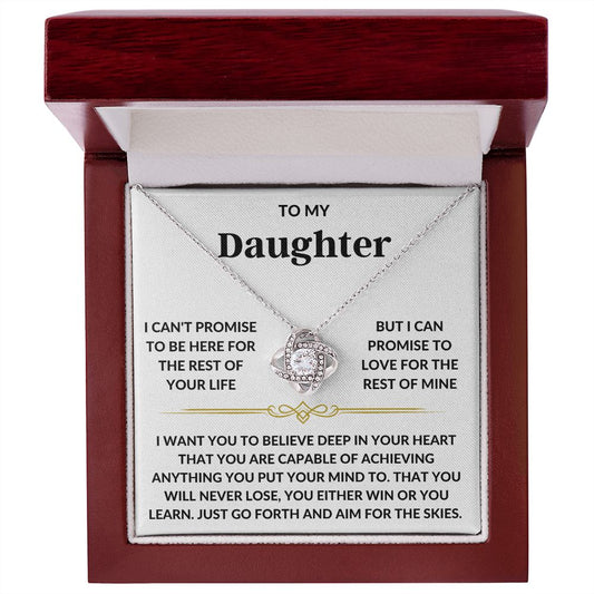 To My Daughter - Love Knot Necklace