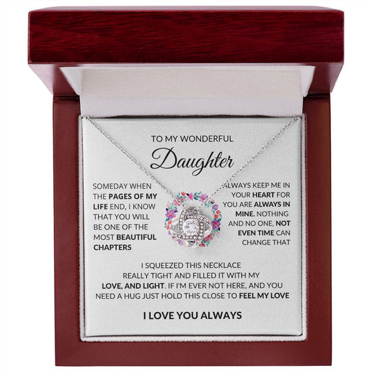 Daughter, I Love You Always- Love Knot Necklace