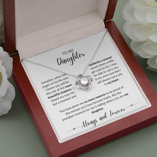 Daughter, So Many Reasons - Love Knot Necklace