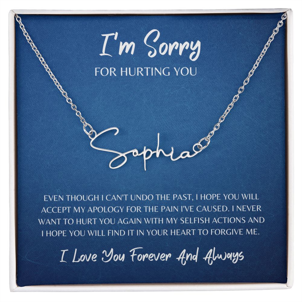 Forgive Me - Signature Style Name Necklace