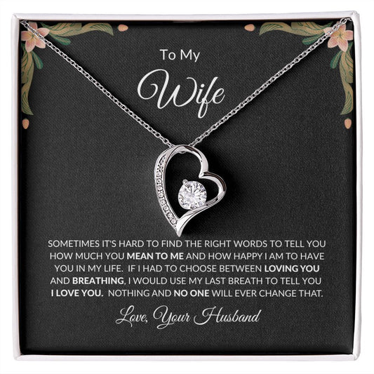 To My Wife - I Love You- Forever Love Necklace