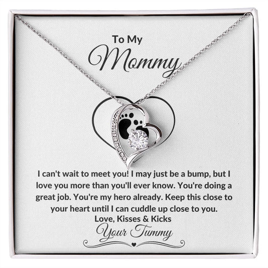 To My Mommy- Love, Your Tummy - Forever Love Necklace