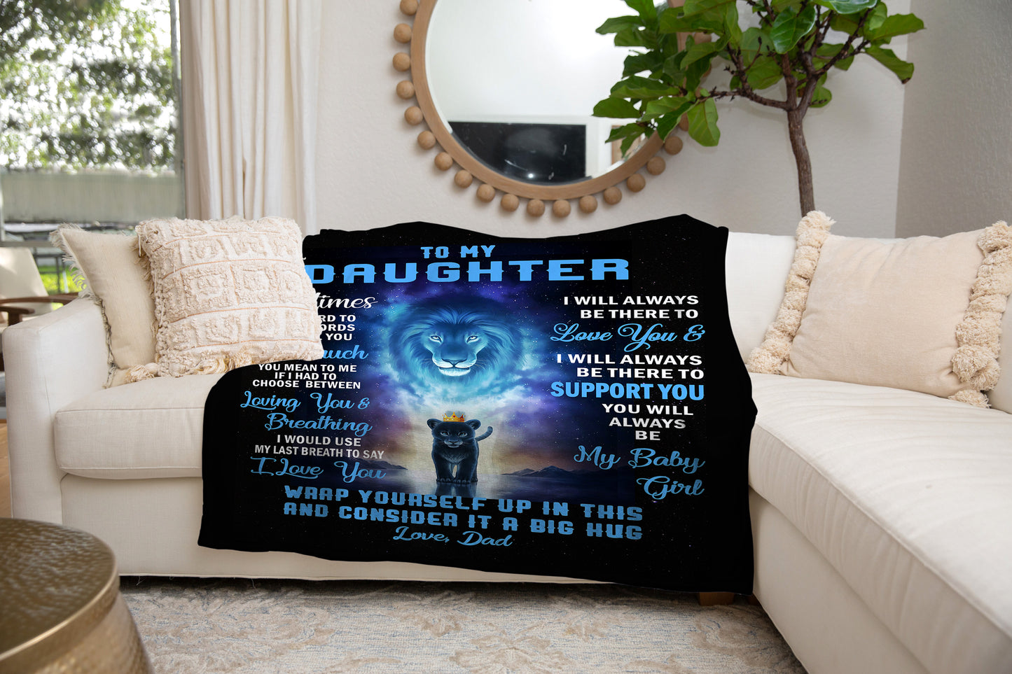 To My Daughter - You Will Always Be My Baby Girl -  Premium Mink Sherpa Blanket 50x60